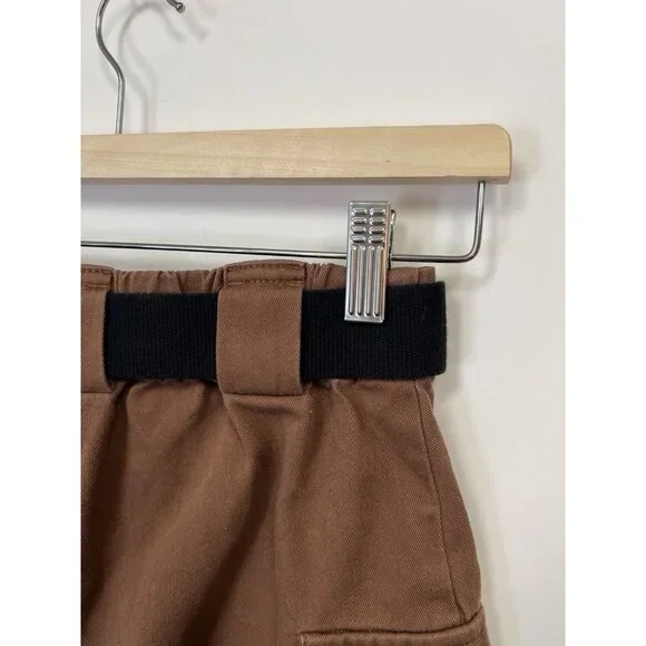 DO NOT BUY TNA High Waisted Cargo Shorts in Brown Size Xs Belted - Picture 6 of 6